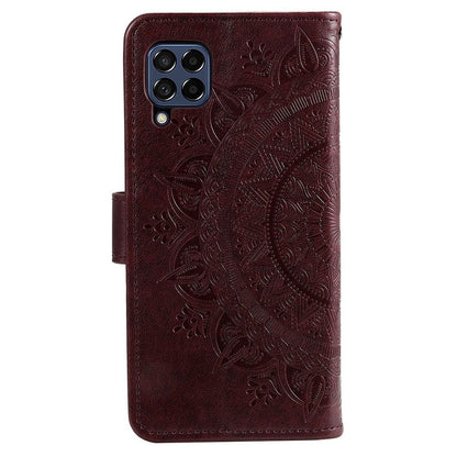 Hülle für Samsung Galaxy M53 5G Handyhülle Flip Case Cover Etui Mandala Braun