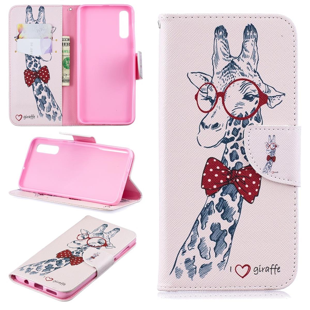 Hülle für Samsung Galaxy A50/A30s Case Schutzhülle Cover Motiv Tasche Giraffe