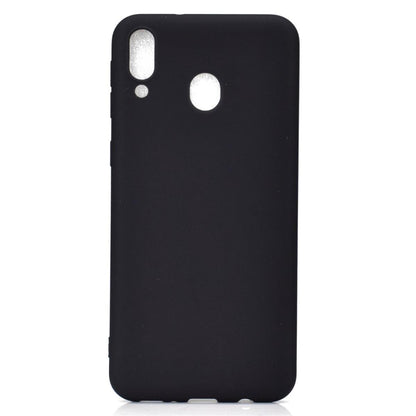 Hülle für Samsung Galaxy M20 Handyhülle Silikon Case Cover Bumper matt Schwarz