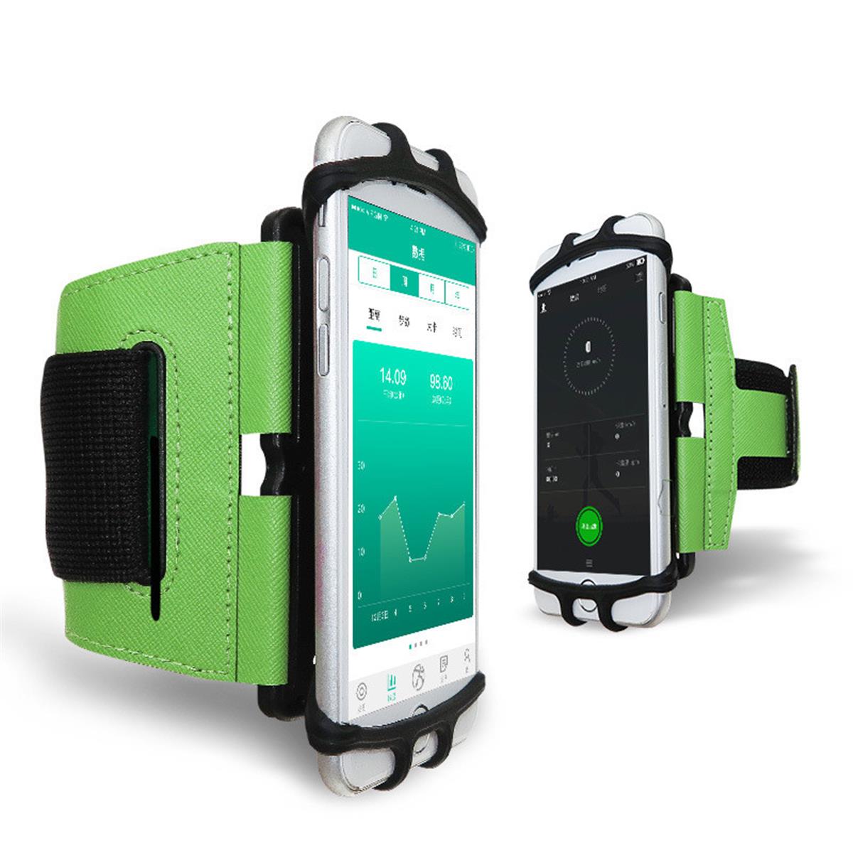 Sport Lauf Armband für Smartphones 4,0 - 7,0 Zoll Fitness Universal Grün