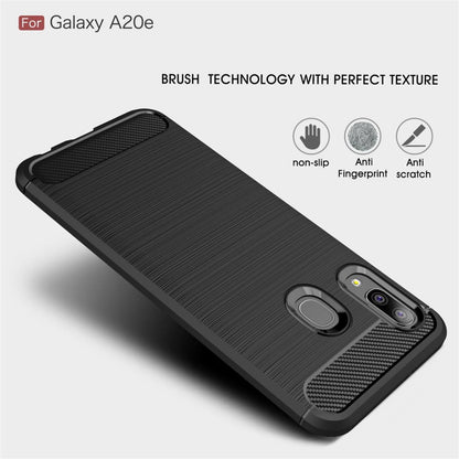 Hülle für Samsung Galaxy A20e Handyhülle Schutzhülle Silikon Case Carbon farben