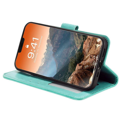Hülle für Apple iPhone 12 / iPhone 12 Pro Handyhülle Flip Case Mandala Grün