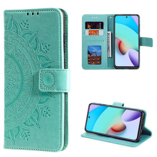 Hülle für Xiaomi Redmi Note 11 Pro/Pro Plus Handy Flip Case Cover Mandala Grün