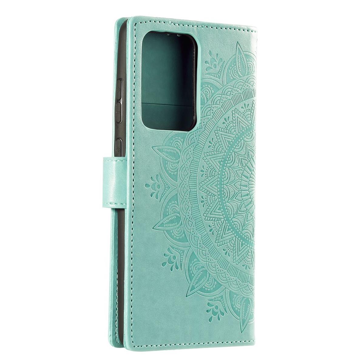 Hülle für Samsung Galaxy S20 Ultra Handyhülle Flip Case Schutzhülle Mandala Grün