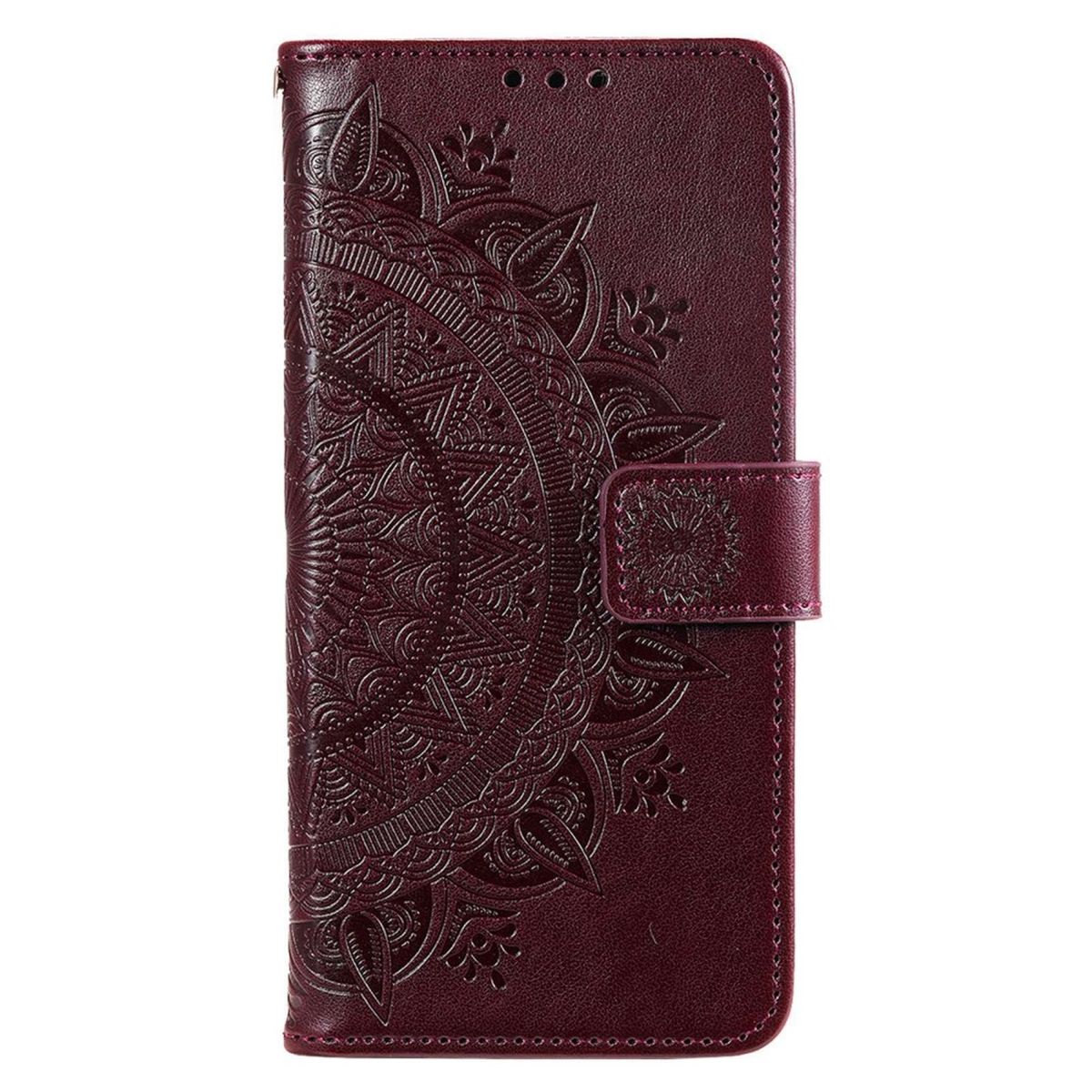 Hülle für Samsung Galaxy M53 5G Handyhülle Flip Case Cover Etui Mandala Braun