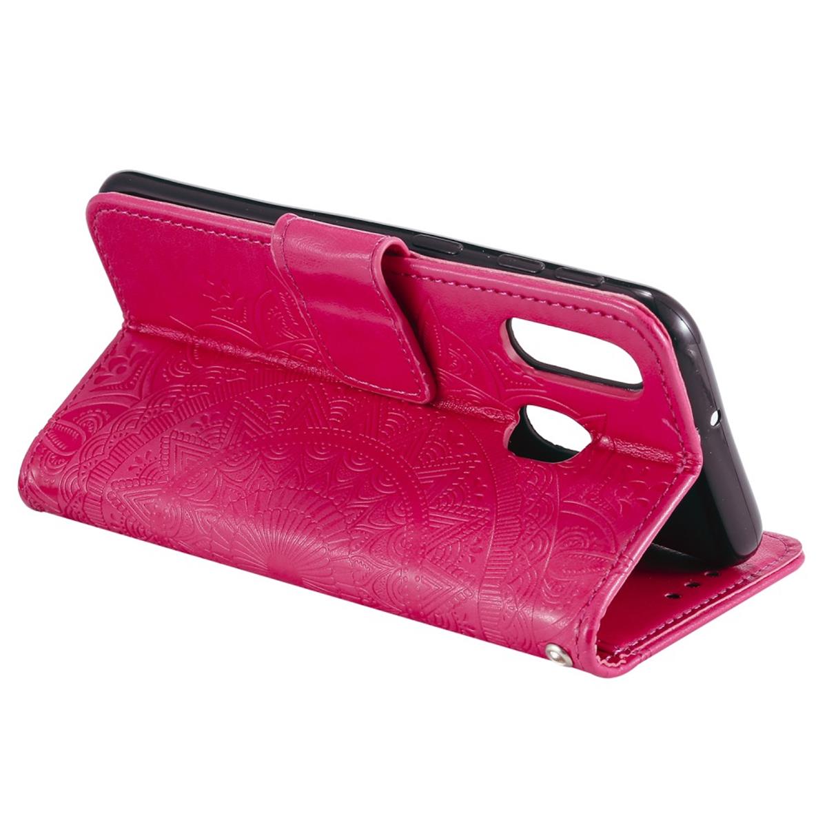 Hülle für Samsung Galaxy A20e Handyhülle Schutz Tasche Flip Case Etui Cover Mandala Pink