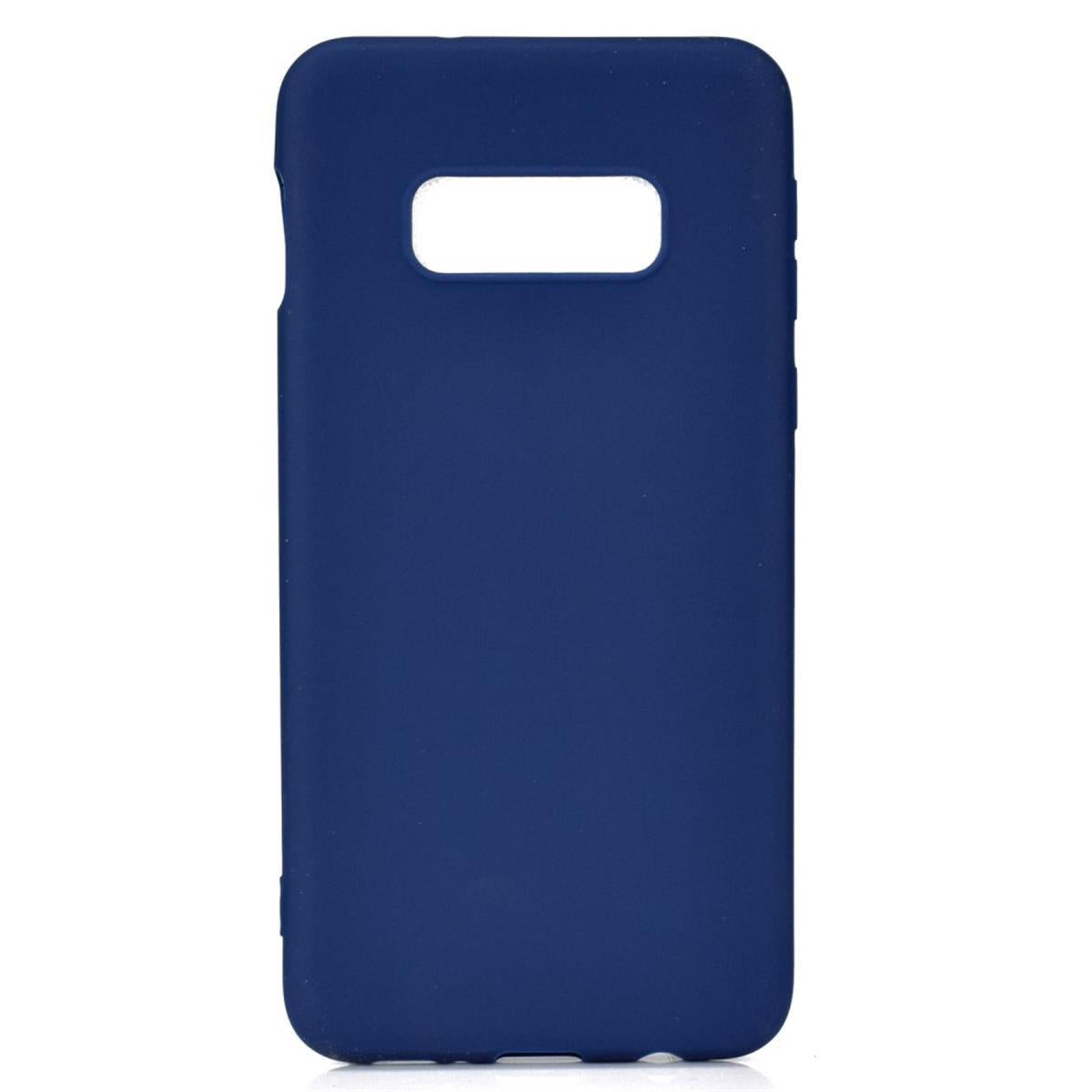 Hülle für Samsung Galaxy S10e Handyhülle Silikon Case Schutzhülle matt Blau