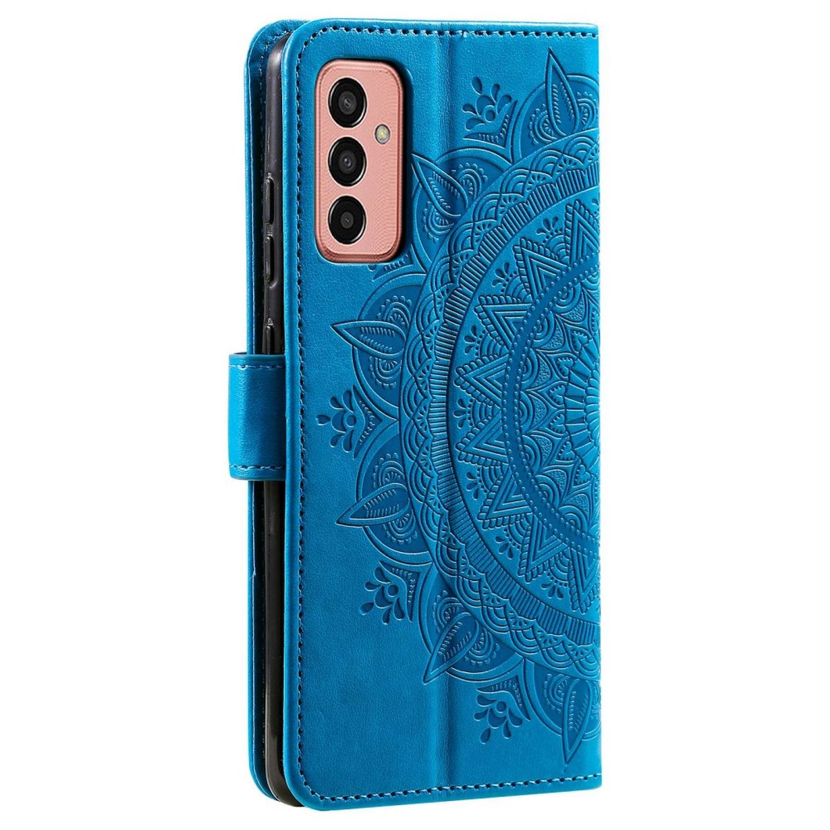 Hülle für Samsung Galaxy A14 4G/5G Handyhülle Flip Case Cover Etui Mandala Blau