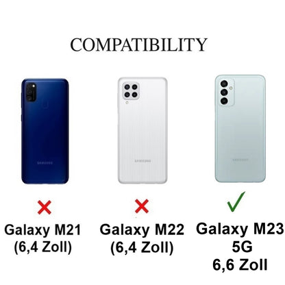 Hülle für Samsung Galaxy M13/M23 5G Handyhülle Flip Case Cover Etui Mandala Lila