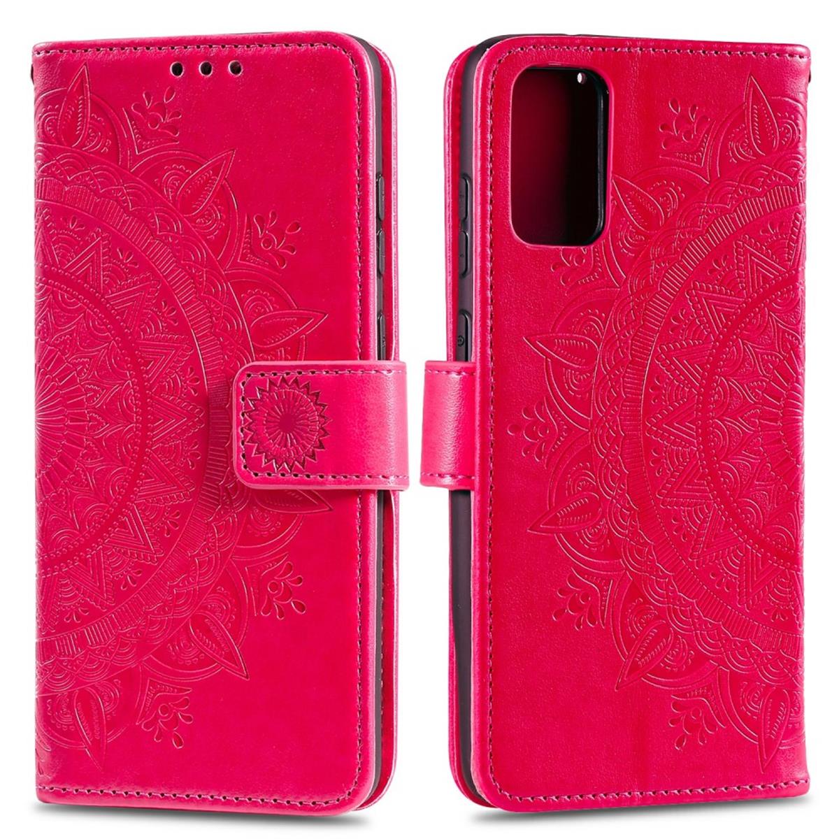 Hülle für Samsung Galaxy A02s Handy Tasche Flip Case Cover Etui Mandala Pink