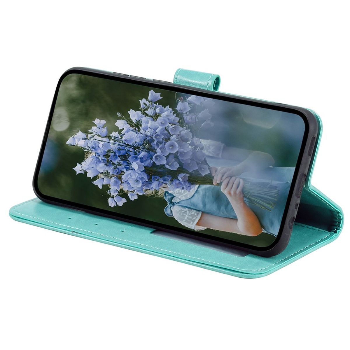 Hülle für Apple iPhone 14 Pro Max Handyhülle Flip Case Schutzhülle Mandala Grün