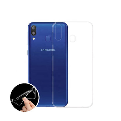 Hülle für Samsung Galaxy M20 Handyhülle Silikon Case Cover Bumper transparent