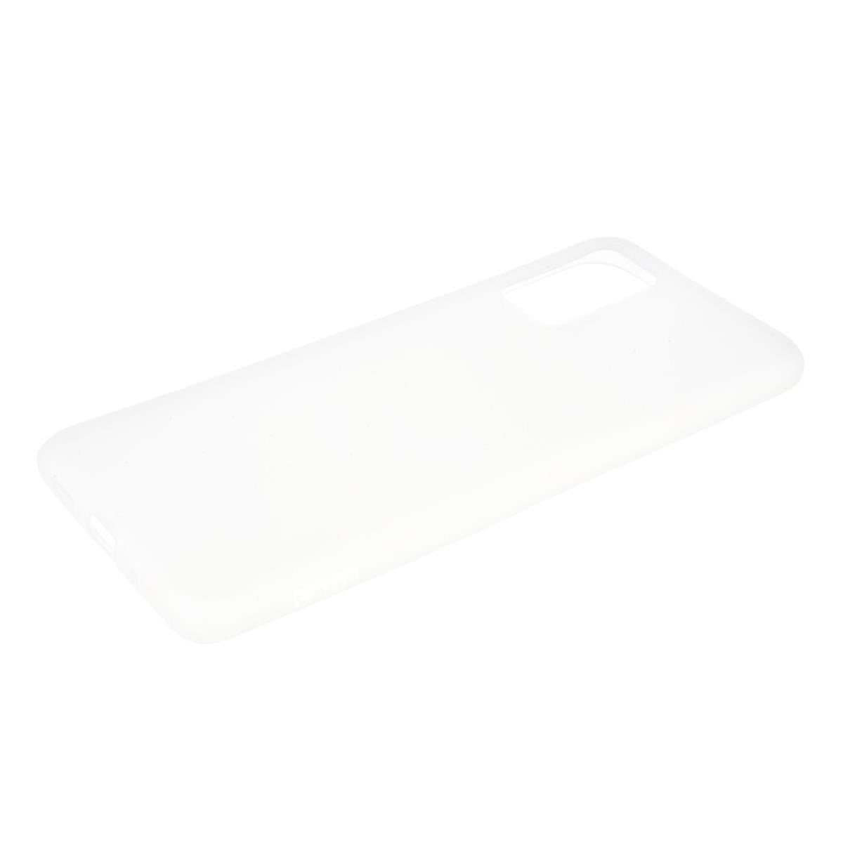 Hülle für Samsung Galaxy A41 Handyhülle Silikon Case Cover Bumper Matt Weiß