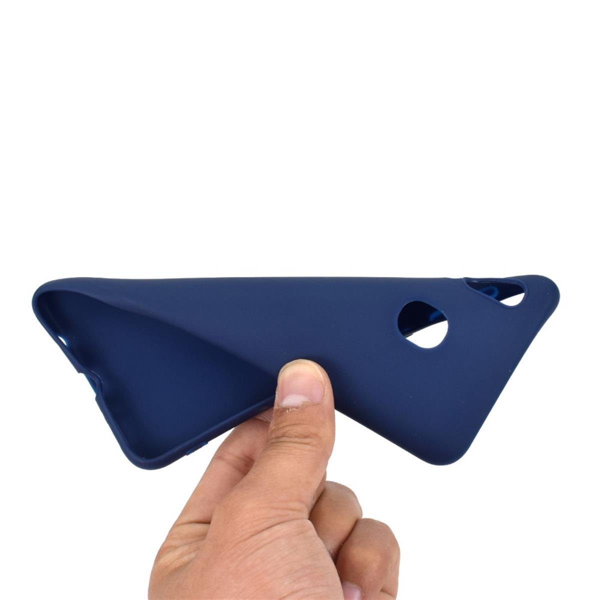 Hülle für Samsung Galaxy A30 Handyhülle Silikon Case Schutzhülle Etui matt Blau