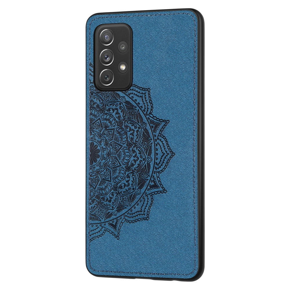 Hülle für Samsung Galaxy A52/A52 5G/A52s 5G Handy Cover Hybrid Case Mandala Blau