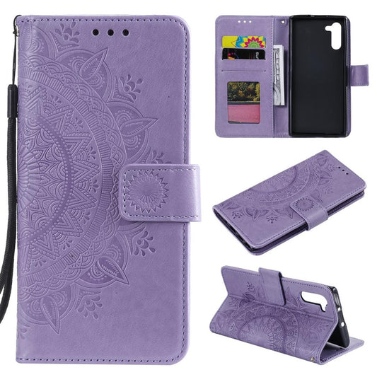 Hülle für Samsung Galaxy Note10 Handyhülle Schutz Tasche Flip Case Cover Mandala Lila