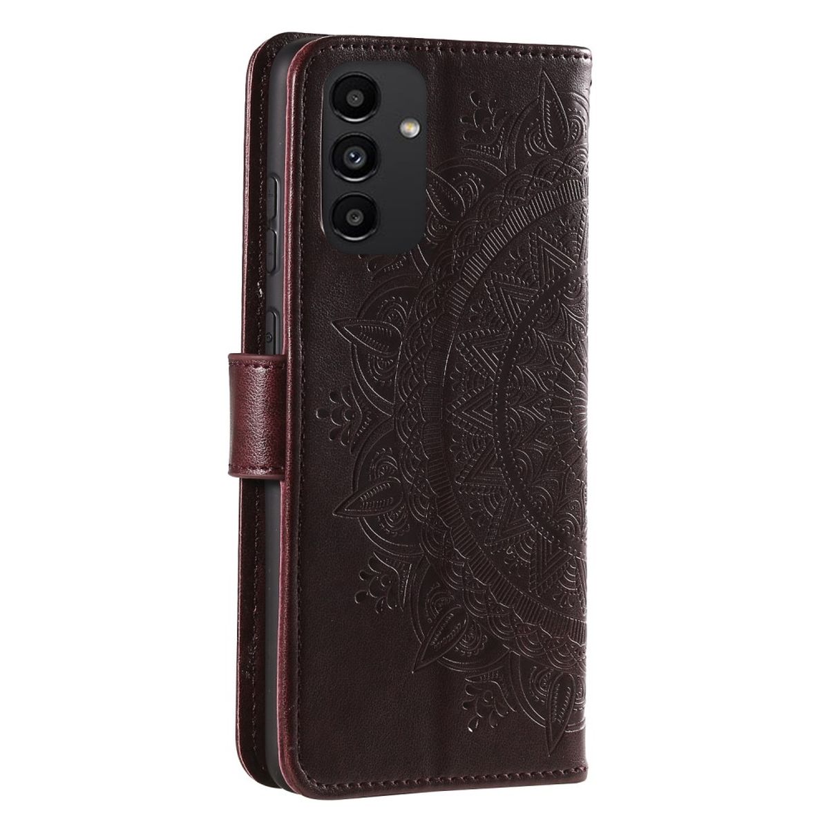 Hülle für Samsung Galaxy A13 4G Handyhülle Flip Case Cover Tasche Mandala Braun