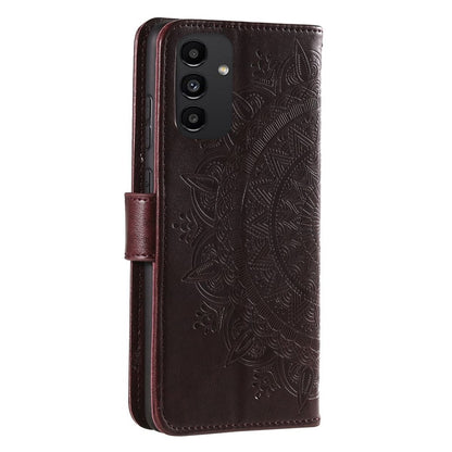 Hülle für Samsung Galaxy A13 4G Handyhülle Flip Case Cover Tasche Mandala Braun