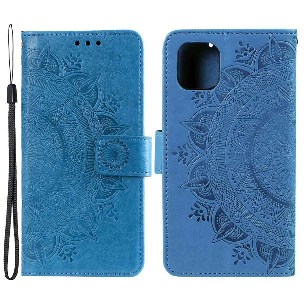 Hülle für Apple iPhone 13 Pro Handyhülle Flip Case Cover Tasche Mandala Blau