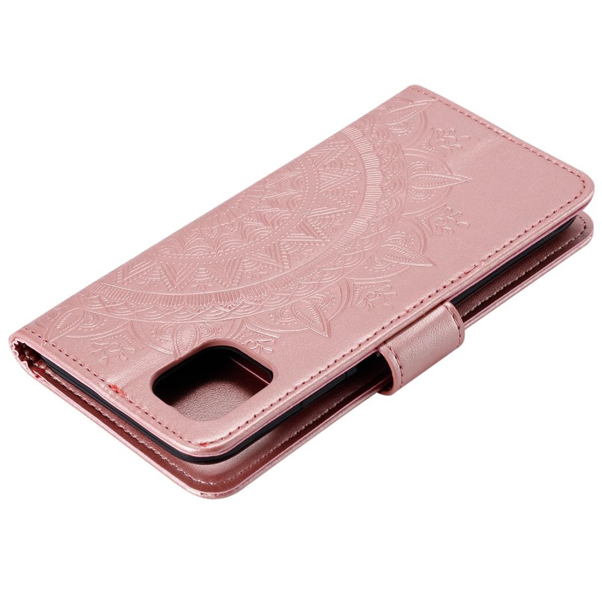 Hülle für Apple iPhone 11 Pro Max [6,5 Zoll] Handyhülle Flip Cover Case Mandala Rosegold