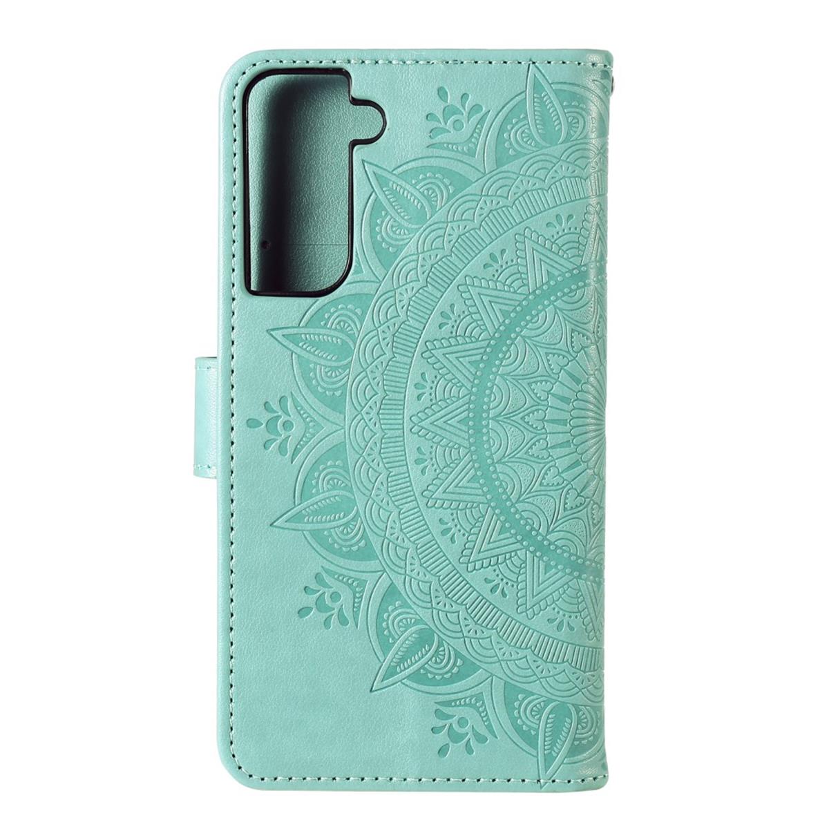 Hülle für Samsung Galaxy S21 Plus Handyhülle Flip Case Cover Schutzhülle Mandala Grün