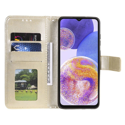 Hülle für Samsung Galaxy A23 Handyhülle Flip Case Cover Schutzhülle Mandala Gold