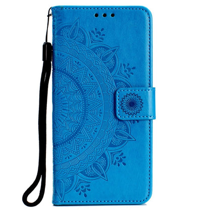 Hülle für Samsung Galaxy S10 Handyhülle Flip Case Cover Handytasche Mandala Blau