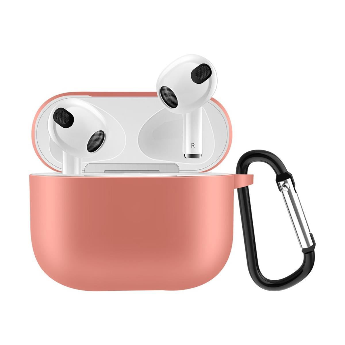 Hülle für Apple AirPods 3 Silikon Case Cover Etui Bumper Schutzhülle Orange