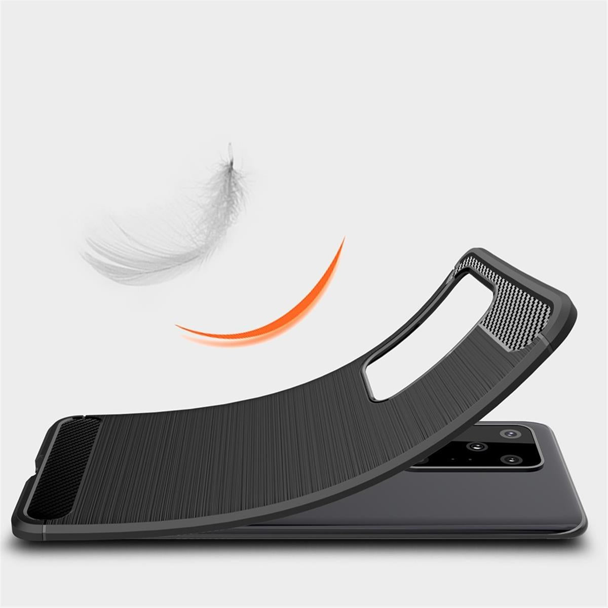 Hülle für Samsung Galaxy S20 Ultra Handyhülle Silikon Schutzhülle Carbon Farben