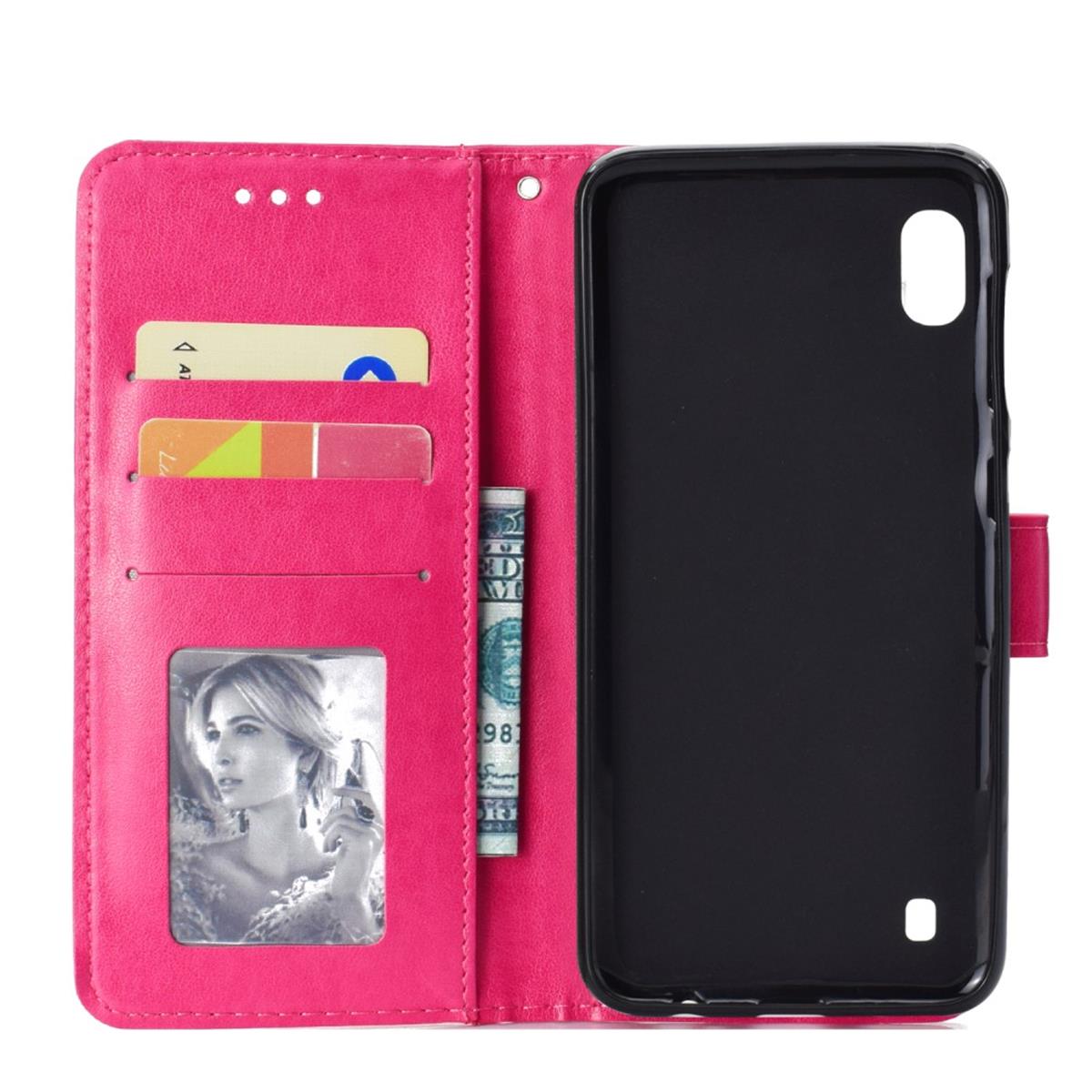 Hülle für Samsung Galaxy A10 Handyhülle Schutz Tasche Flip Case Etui Cover Mandala Pink