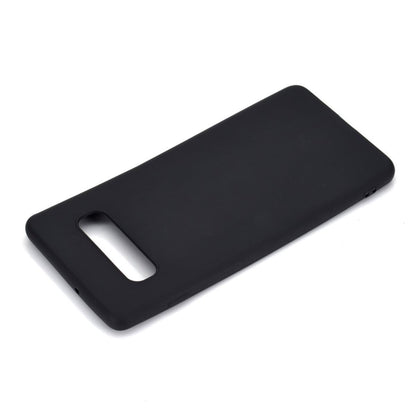 Hülle für Samsung Galaxy S10 Handyhülle Silikon Case Cover Bumper matt Schwarz