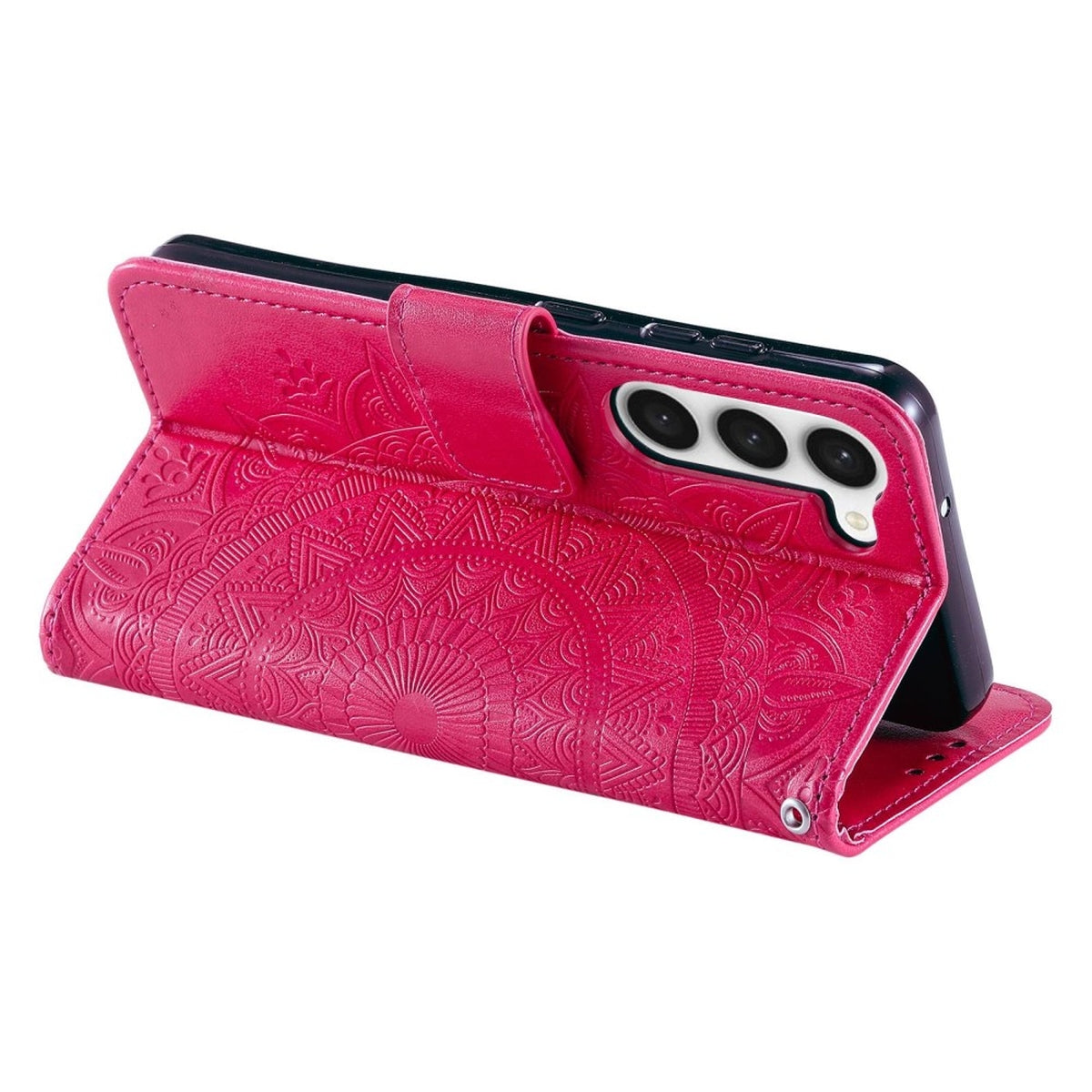 Hülle für Samsung Galaxy S23 Handyhülle Flip Case Cover Schutzhülle Mandala Pink