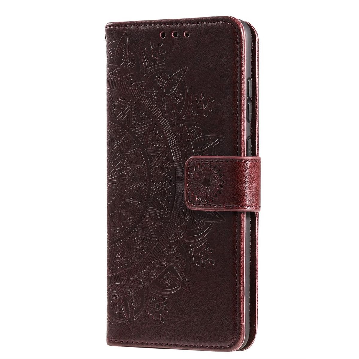 Hülle für Samsung Galaxy A13 4G Handyhülle Flip Case Cover Tasche Mandala Braun