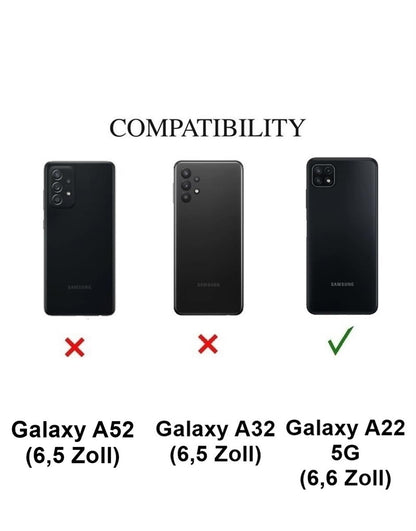 Hülle für Samsung Galaxy A22 5G Handyhülle Silikon Cover Case Bumper Klar