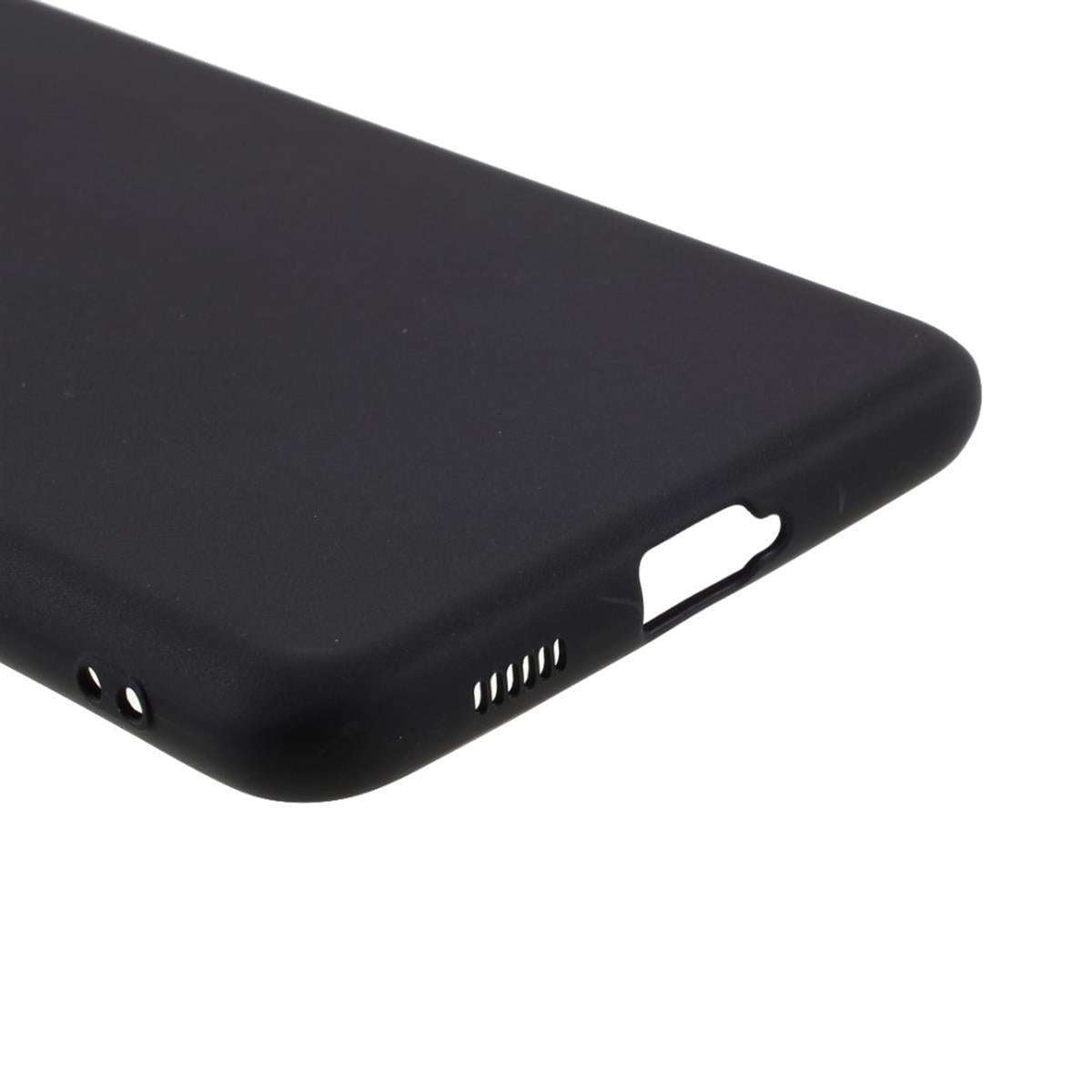 Hülle für Samsung Galaxy S21+ (Plus) Handyhülle Silikon Case Cover Bumper Matt Schwarz