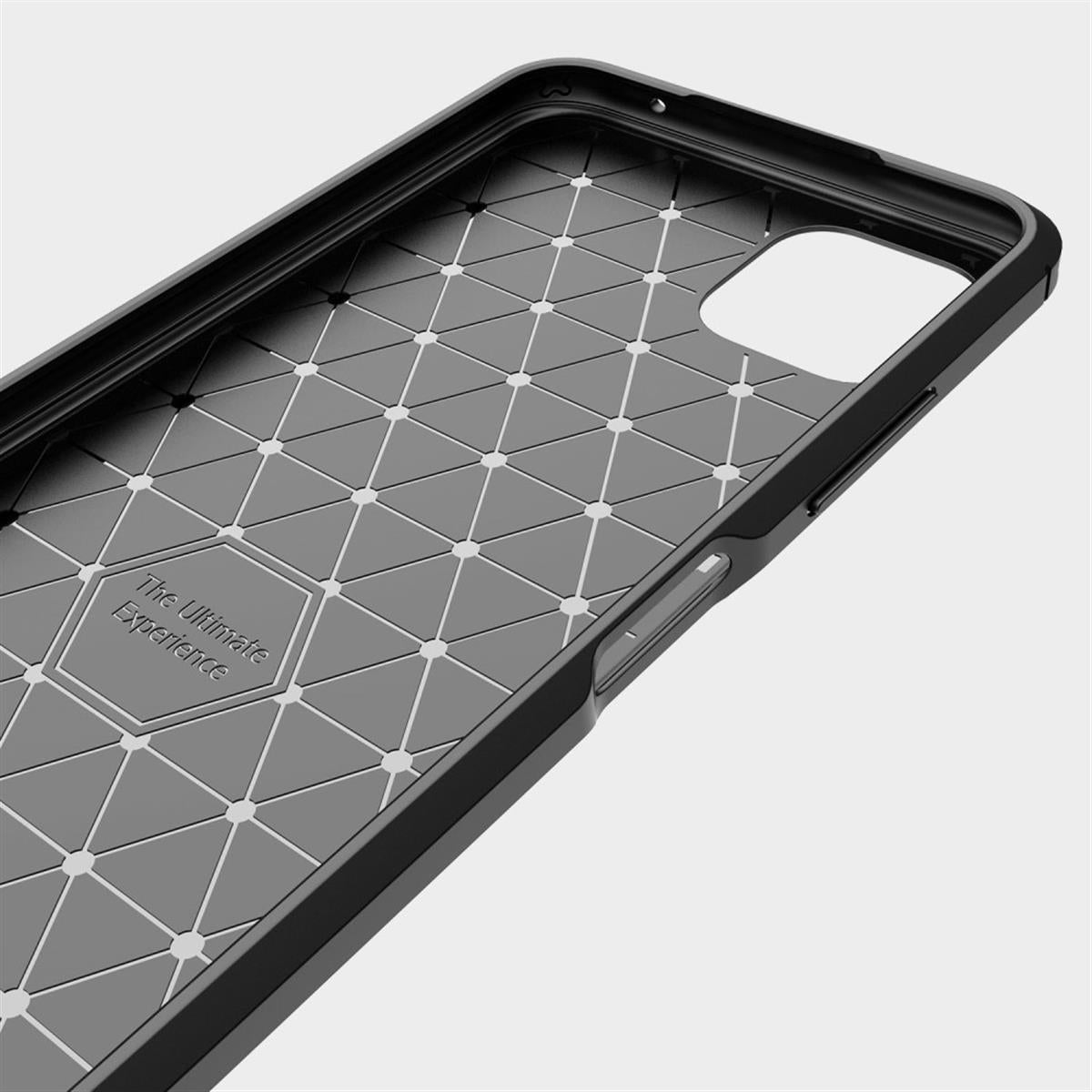 Hülle für Samsung Galaxy A22 5G Handyhülle Silikon Case Handy Cover Carbonfarben